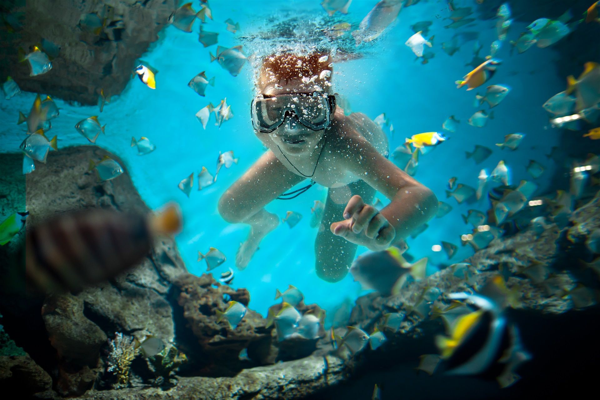 phinda-adventures-scuba-safari-03 Boy exploring the reefs at Sodwana Bay near Phinda - one of the most unique places to travel
