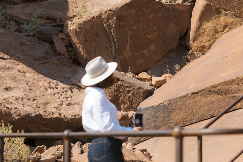 Woman admiring Doro Nawas views