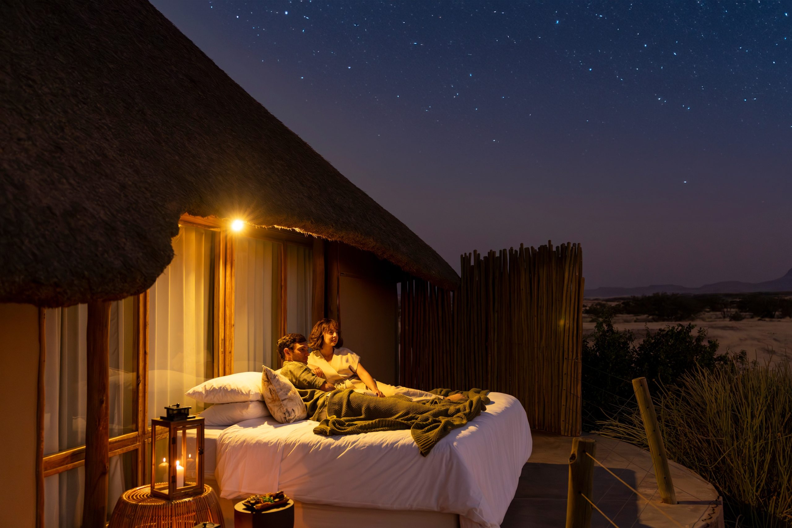 doro-nawas-sleepout Couple sleeping out under the stars at Doro Nawas