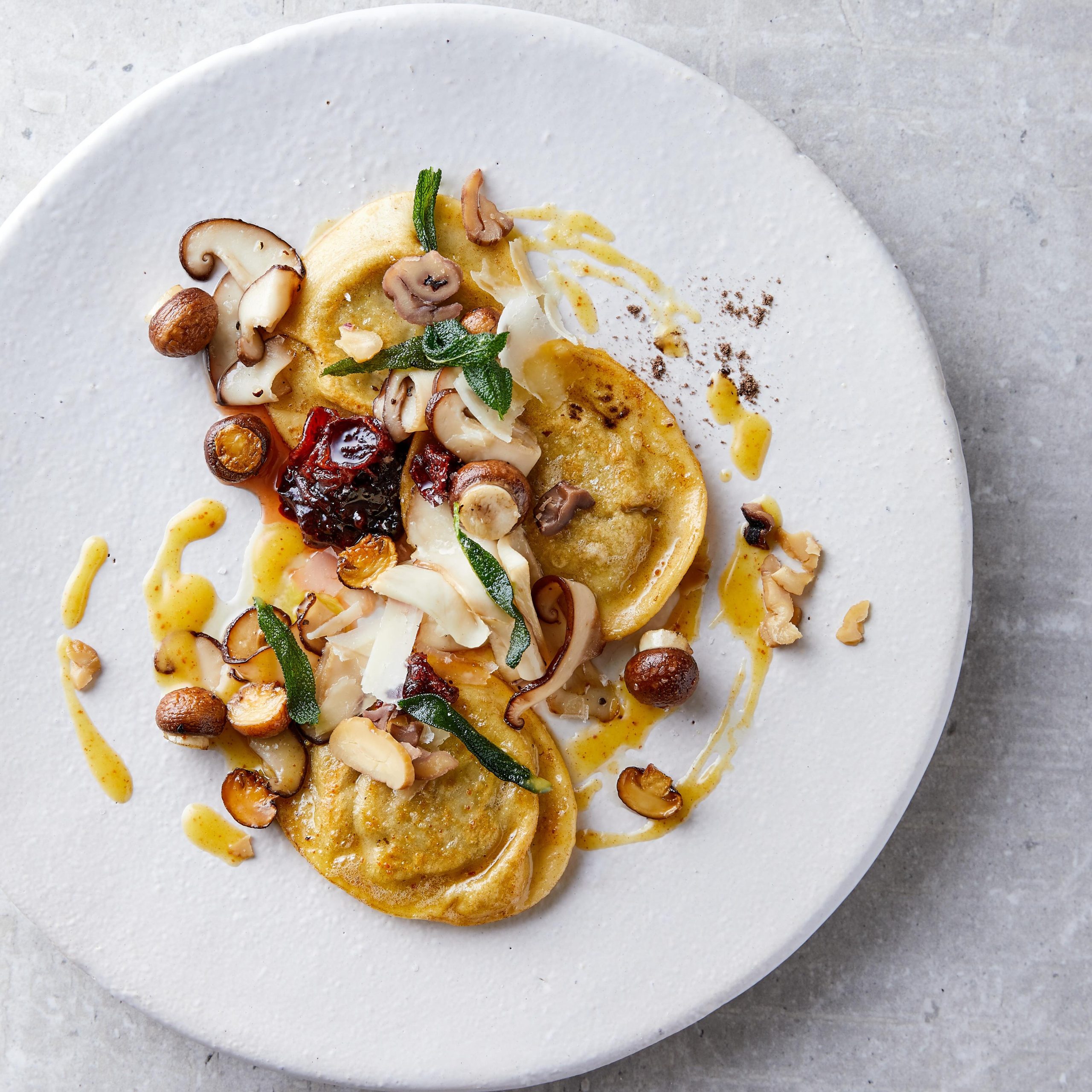 Noop_Restaurant Wild mushroom ravioli at Noop