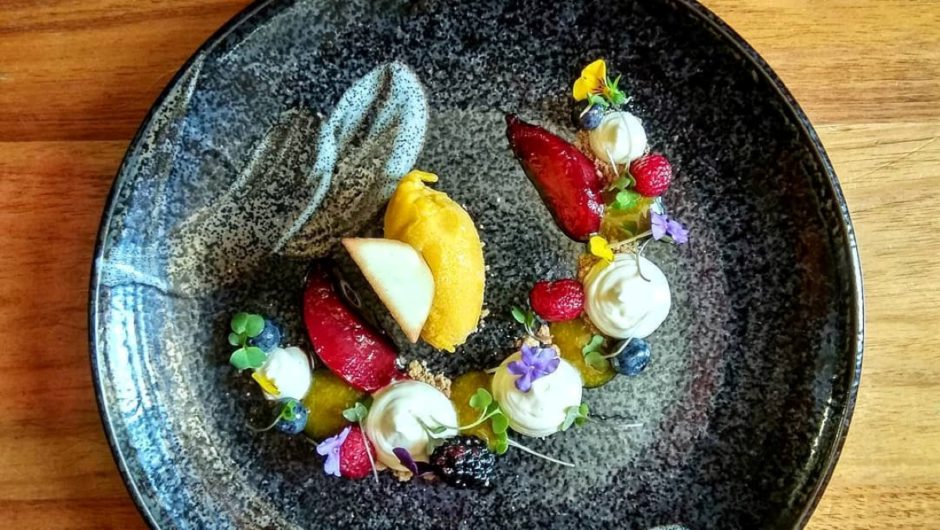 Aubergine Fine dining food plating